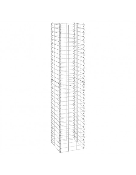 Fioriere Rialzate a Gabbione 3 pz 30x30x150 cm in Ferro