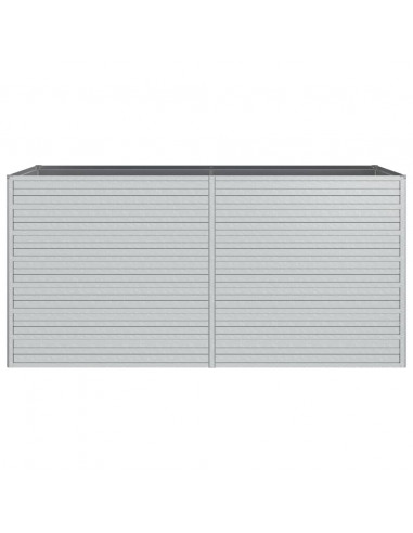 Letto Rialzato Giardino 160x80x77 cm in Acciaio Zincato Argento