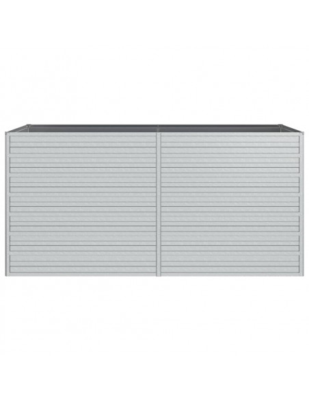 Letto Rialzato Giardino 160x80x77 cm in Acciaio Zincato Argento