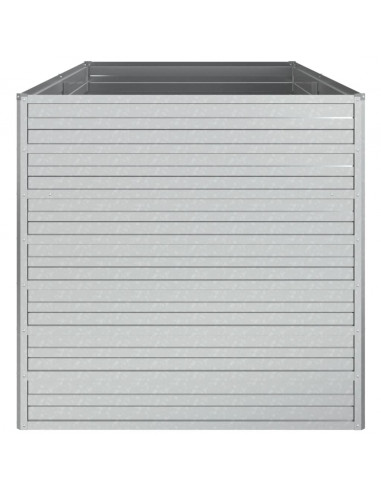 Letto Rialzato Giardino 160x80x77 cm in Acciaio Zincato Argento