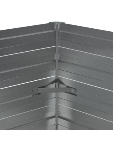 Letto Rialzato da Giardino 129x45 cm in Acciaio Zincato Argento