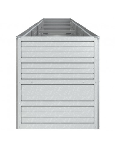 Letto Rialzato Giardino 320x40x45 cm in Acciaio Zincato Argento