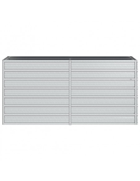 Letto Rialzato Giardino 160x40x77 cm in Acciaio Zincato Argento