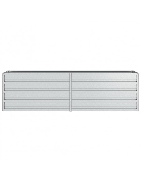 Letto Rialzato Giardino 160x40x45 cm in Acciaio Zincato Argento