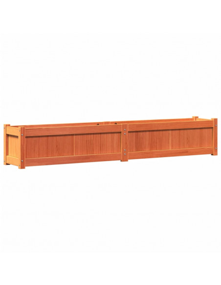 Fioriera Giardino Marrone Cera 180x31x31 cm Legno Massello Pino