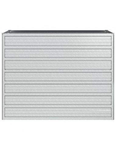 Letto Rialzato Giardino 100x40x77 cm in Acciaio Zincato Argento
