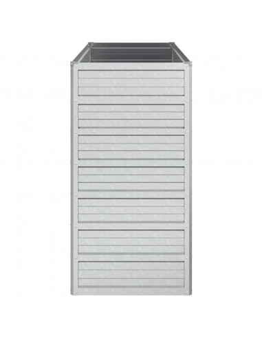 Letto Rialzato Giardino 100x40x77 cm in Acciaio Zincato Argento