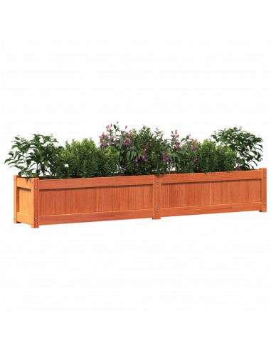 Fioriera Giardino Marrone Cera 180x31x31 cm Legno Massello Pino