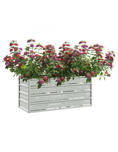Letto Rialzato Giardino 100x40x45 cm in Acciaio Zincato Argento