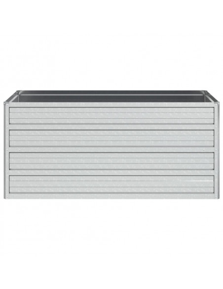 Letto Rialzato Giardino 100x40x45 cm in Acciaio Zincato Argento