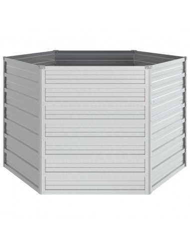 Letto Rialzato da Giardino 129x77 cm in Acciaio Zincato Argento