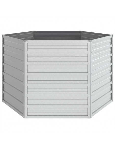 Letto Rialzato da Giardino 129x77 cm in Acciaio Zincato Argento