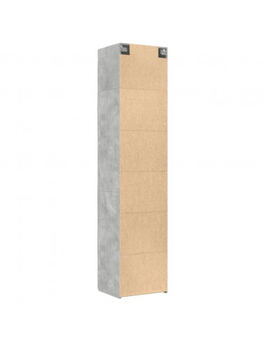 Mobile Sottile Grigio Cemento 50x42,5x225 cm in Truciolato