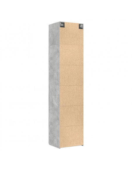 Mobile Sottile Grigio Cemento 50x42,5x225 cm in Truciolato