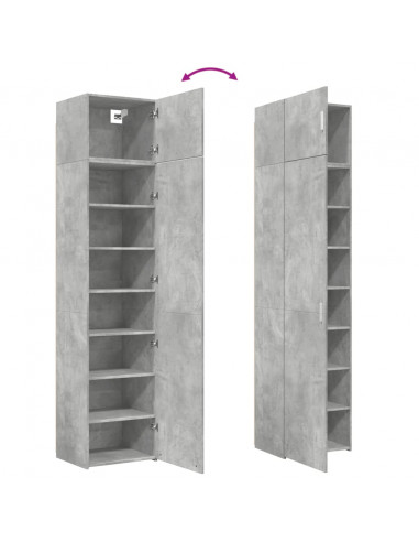 Mobile Sottile Grigio Cemento 50x42,5x225 cm in Truciolato