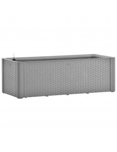 Letto Rialzato da Giardino con Irrigazione Grigio 100x43x33cm 2