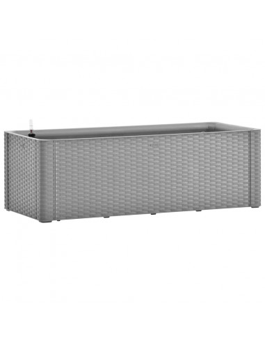 Letto Rialzato da Giardino con Irrigazione Grigio 100x43x33cm