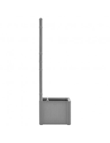 Letto Rialzato da Giardino con Graticcio e Irrigazione Grigio