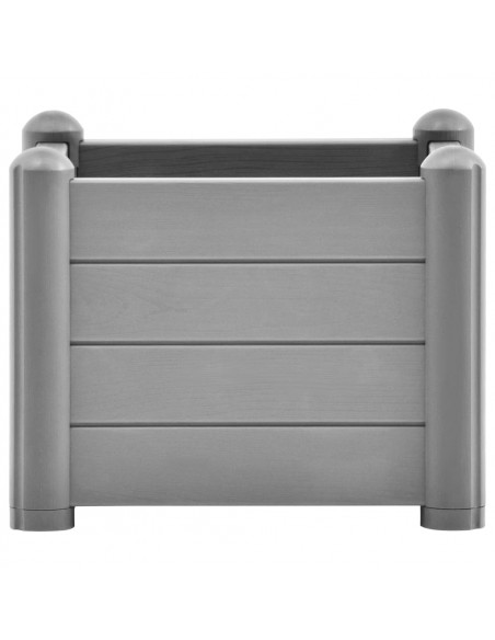 Letto Rialzato da Giardino in PP Grigio Pietra 43x43x35 cm