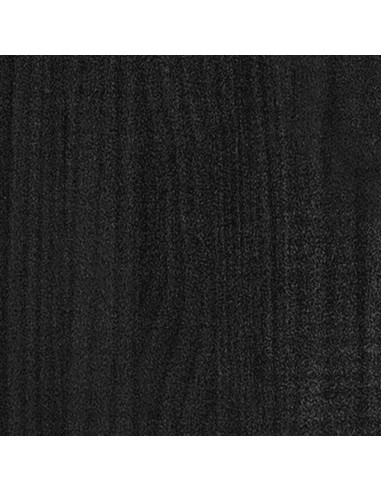 Fioriera da Giardino Nera 70x70x70 cm in Legno Massello di Pino