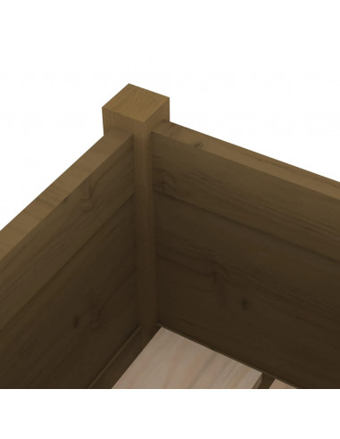 Fioriere da Giardino 2 pz Miele 31x31x70 cm in Legno di Pino