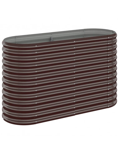 Letto Giardino Acciaio Verniciato a Polvere 114x40x68cm Marrone