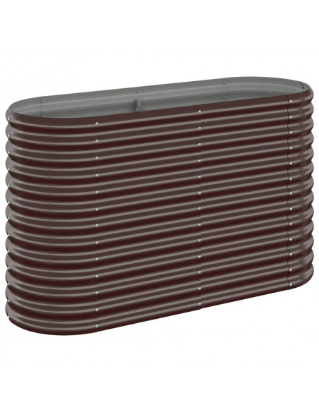 Letto Giardino Acciaio Verniciato a Polvere 114x40x68cm Marrone