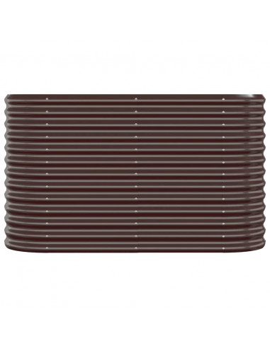 Letto Giardino Acciaio Verniciato a Polvere 114x40x68cm Marrone
