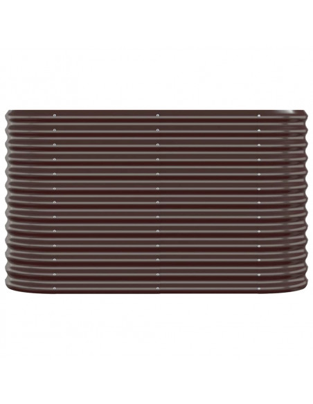 Letto Giardino Acciaio Verniciato a Polvere 114x40x68cm Marrone