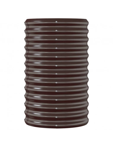 Letto Giardino Acciaio Verniciato a Polvere 114x40x68cm Marrone