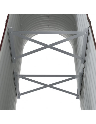 Letto Giardino Acciaio Verniciato a Polvere 114x40x68cm Marrone