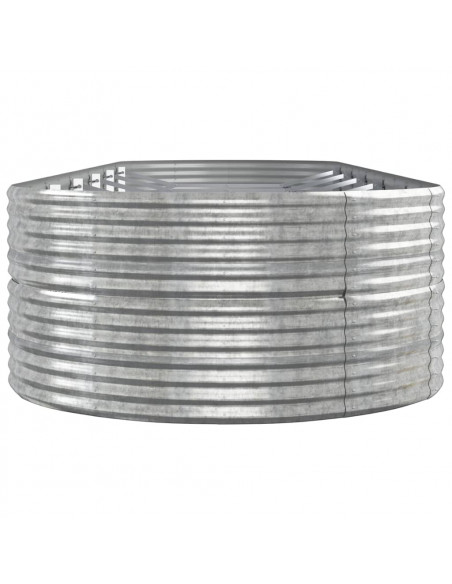 Letto Giardino Acciaio Verniciato Polvere 510x140x68 cm Argento