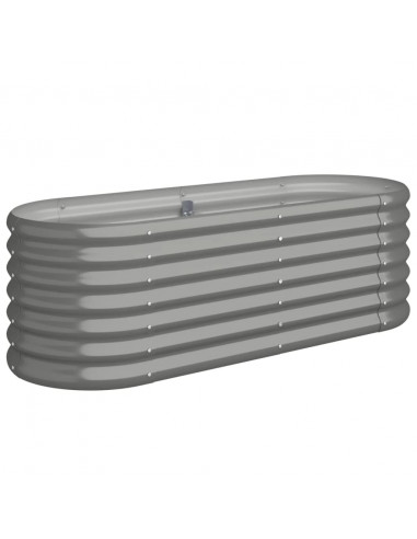 Letto Giardino Acciaio Verniciato a Polvere 114x40x36 cm Grigio