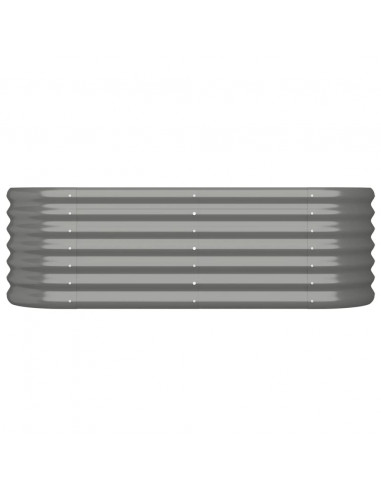 Letto Giardino Acciaio Verniciato a Polvere 114x40x36 cm Grigio