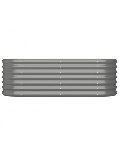 Letto Giardino Acciaio Verniciato a Polvere 114x40x36 cm Grigio