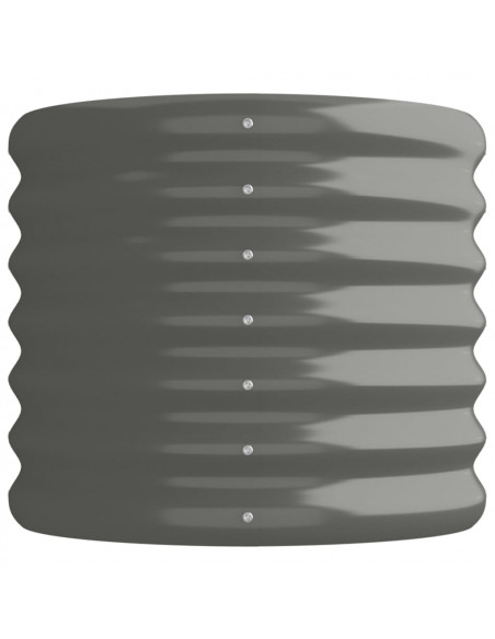 Letto Giardino Acciaio Verniciato a Polvere 114x40x36 cm Grigio