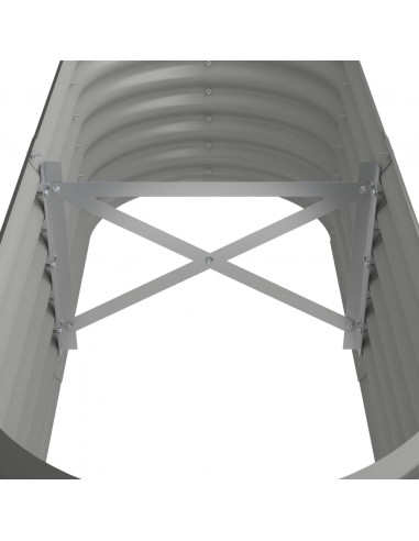 Letto Giardino Acciaio Verniciato a Polvere 114x40x36 cm Grigio