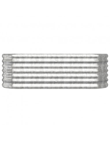 Letto Giardino Acciaio Verniciato a Polvere 114x40x36cm Argento