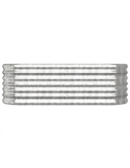Letto Giardino Acciaio Verniciato a Polvere 114x40x36cm Argento