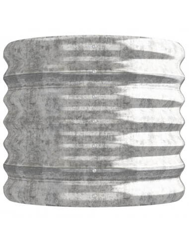 Letto Giardino Acciaio Verniciato a Polvere 114x40x36cm Argento