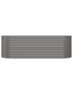 Letto Giardino Acciaio Verniciato a Polvere 224x80x68 cm Grigio 2