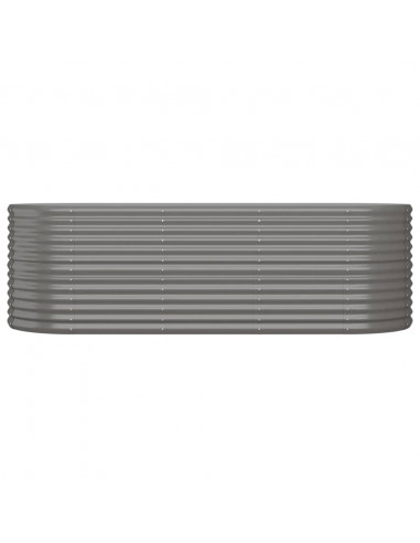 Letto Giardino Acciaio Verniciato a Polvere 224x80x68 cm Grigio