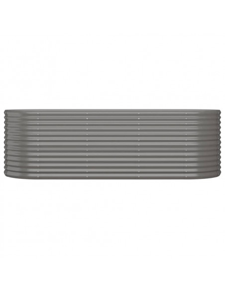 Letto Giardino Acciaio Verniciato a Polvere 224x80x68 cm Grigio