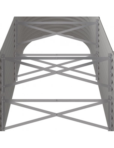 Letto Giardino Acciaio Verniciato a Polvere 224x80x68 cm Grigio