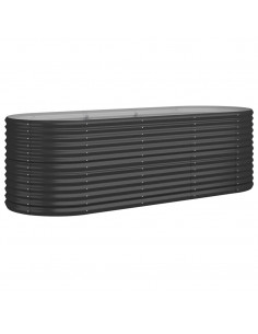 Letto da Giardino in Acciaio a Polvere 224x80x68 cm Antracite 2