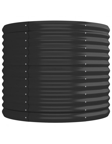 Letto da Giardino in Acciaio a Polvere 224x80x68 cm Antracite