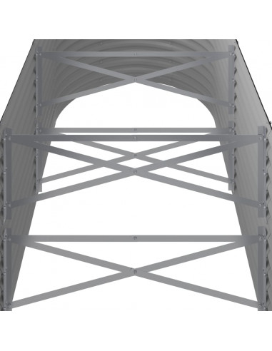 Letto da Giardino in Acciaio a Polvere 224x80x68 cm Antracite