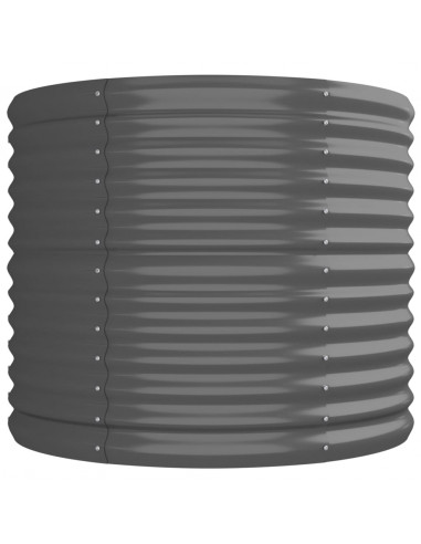 Letto Giardino Acciaio Verniciato a Polvere 296x80x68 cm Grigio