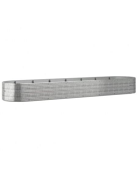 Letto Giardino Acciaio Vernice a Polvere 584x140x68cm Argento