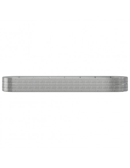 Letto Giardino Acciaio Vernice a Polvere 584x140x68cm Argento